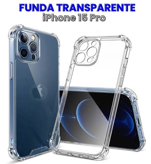 funda para iphone 15 pro transparente antigolpes