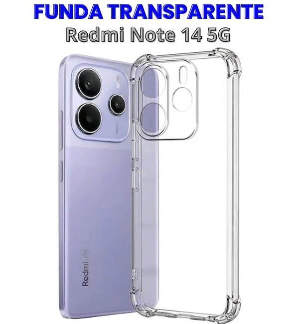 Case Antishock Transparente Xiaomi Redmi Note 14 5g