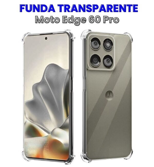 59 Funda para Moto Edge 60 Pro Transparente Antishock