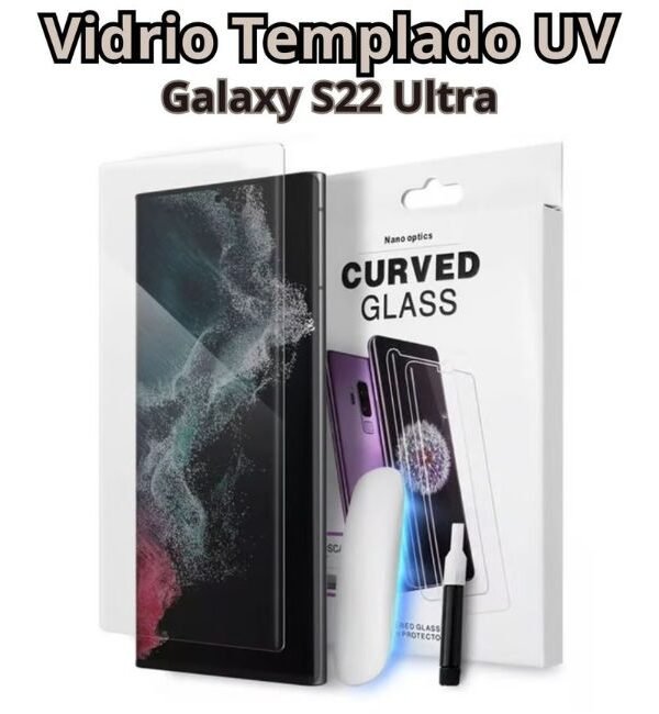 Vidrio Templado transparente UV para S22 Ultra