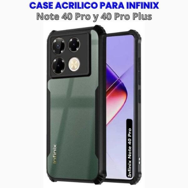 Case Acrílico para Infinix Note 40 Pro y 40 Pro Plus