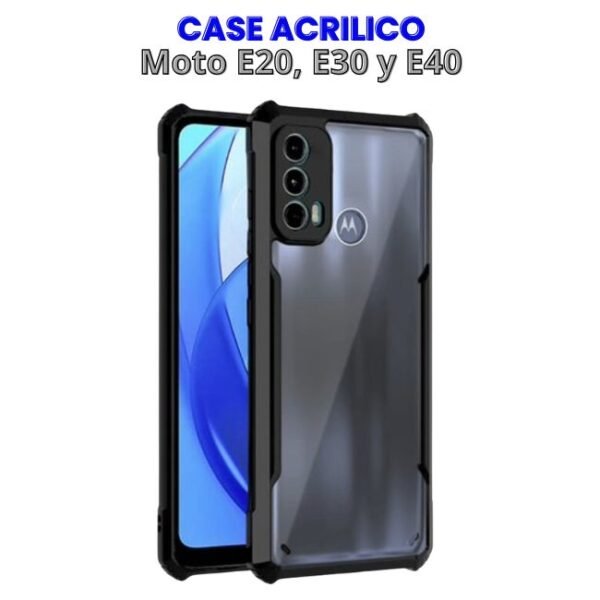 Case Acrílico para Moto E20, E30 y E40