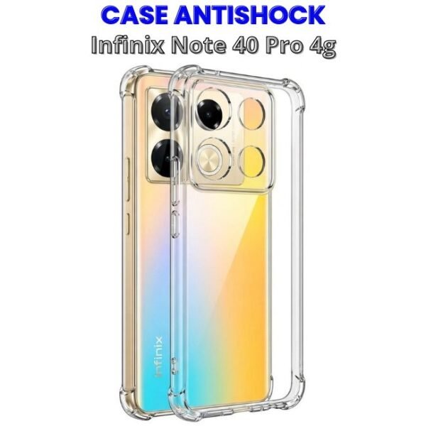 CASE ANTISHOCK INFINIX NOTE 40 PRO 4G Y NOTE 40 PRO PLUS Case Antishock Transparente Infinix Note 40 Pro y 40 Pro Plus