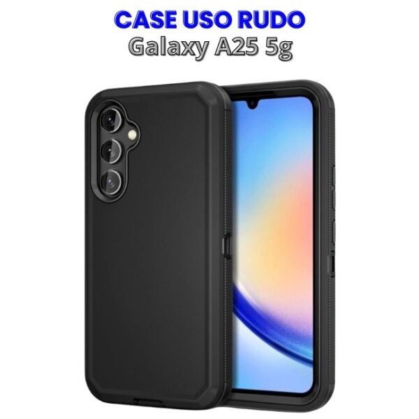 Case Uso Rudo Negro de 3 Piezas para Samsung Galaxy A25 5g