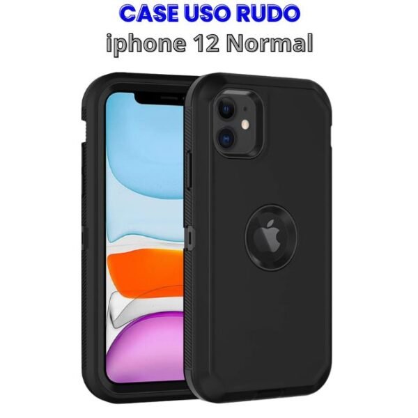 CASE USO RUDO IPHONE 12 NORMAL Case Uso Rudo Negro Iphone 12 Normal