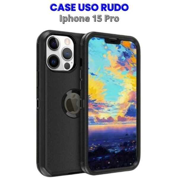Case Uso Rudo Negro Iphone 15 Pro