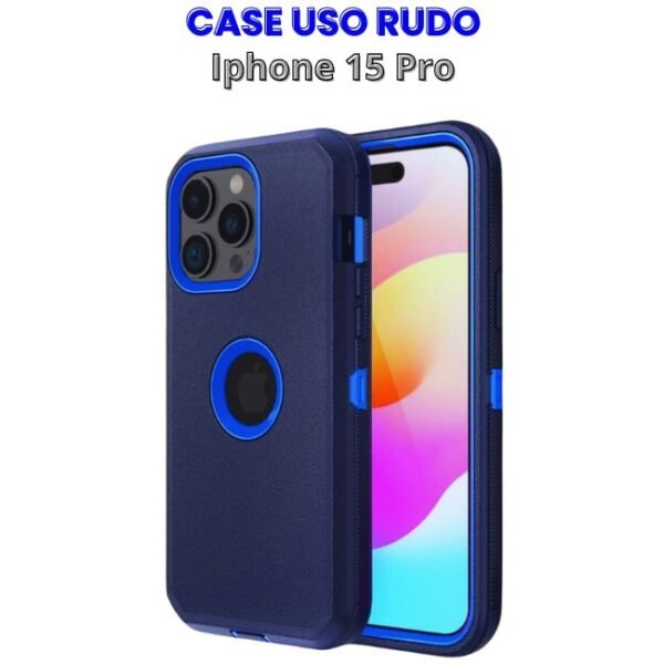 Case Uso Rudo Azul Iphone 15 Pro