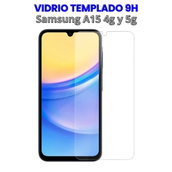 VIDRIO TEMPLADO 9H SAMSUNG A15 4G Y 5G Vidrio Templado 9H A15 4g y 5g