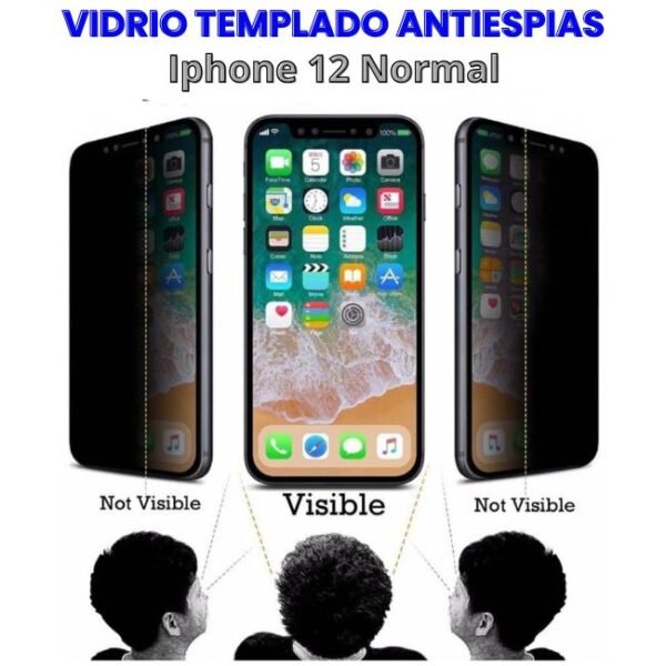 VIDRIO TEMPLADO ANTIESPIAS IPHONE 12 NORMAL Vidrio Templado Antiespias Iphone 12 Normal