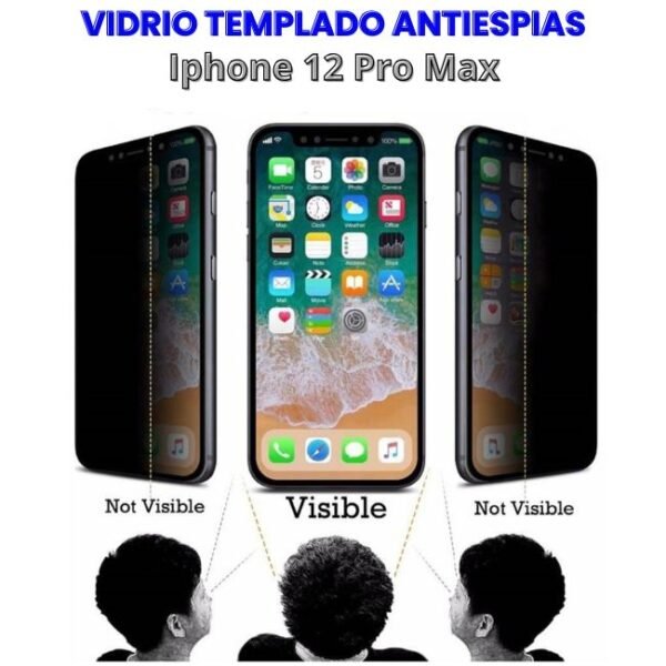 Vidrio Templado Antiespias Iphone 12 Pro Max