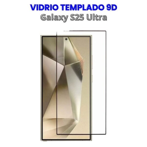 Vidrio Templado 9D con orilla negra para S25 Ultra