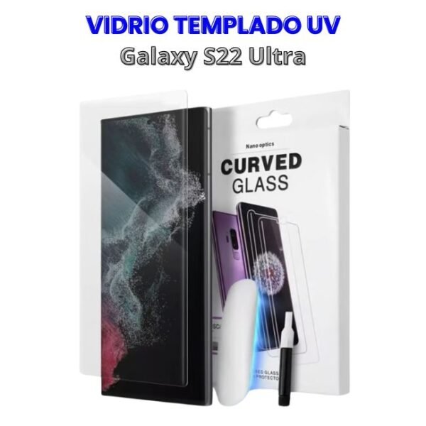 Vidrio Templado transparente UV para S22 Ultra