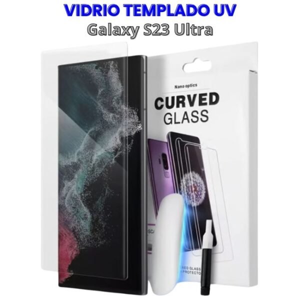 VIDRIO TEMPLADO UV PARA S23 ULTRA Vidrio Templado transparente UV para S23 Ultra