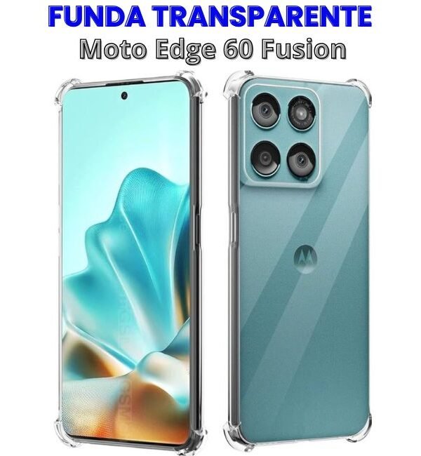 Funda para Moto Edge 60 Fusion Transparente Antishock