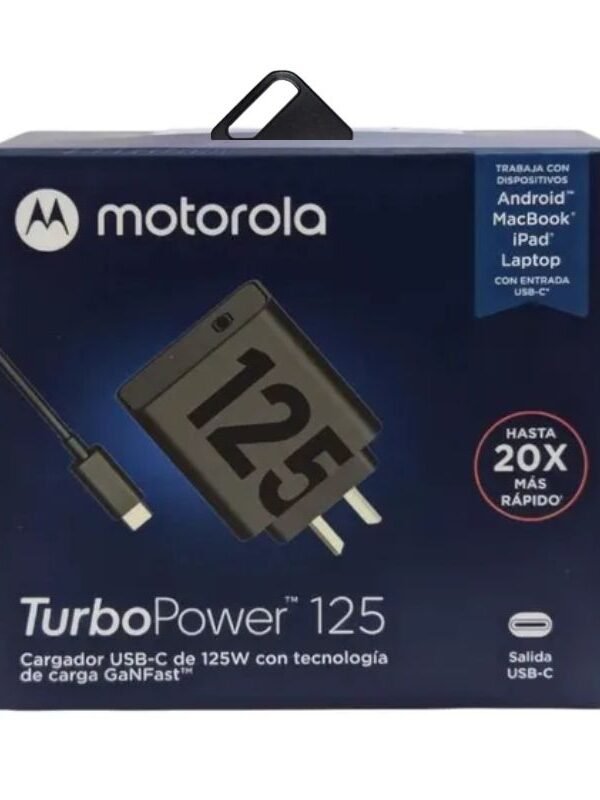 Cargador Motorola 125w Cable y Cubo tipo C