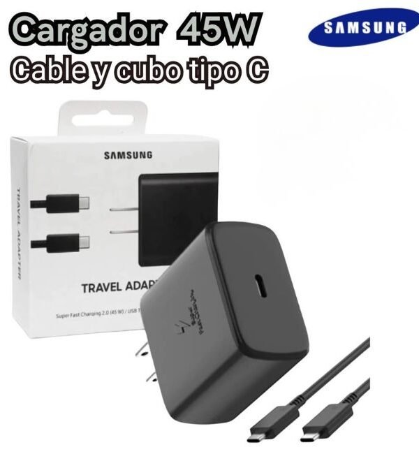 Cargador Negro Carga Rapida 45w Samsung