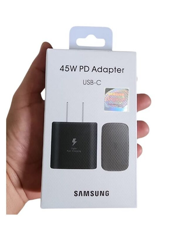 Cubo Tipo "C" 45w para Samsung Carga Rapida Negro