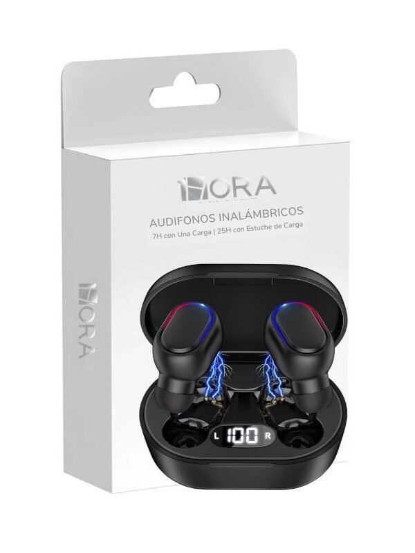 Audifonos Inalambricos Aut114 1hora Negros