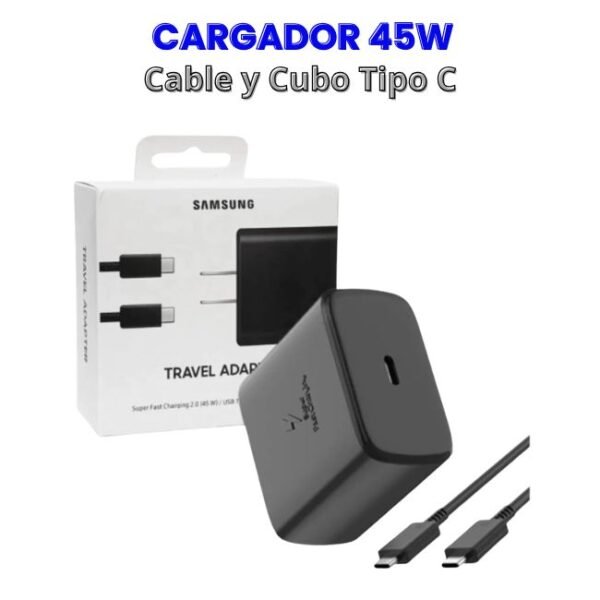 Cargador Negro Carga Rapida 45w Samsung