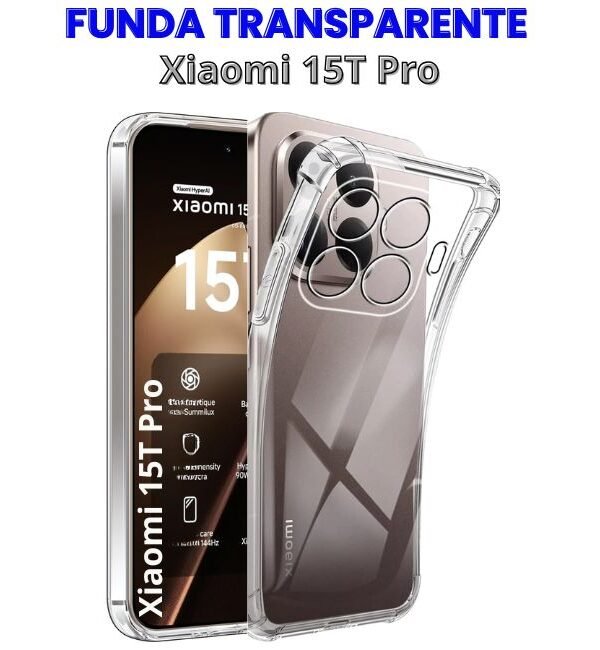 Case Antishock Xiaomi 15T Pro Transparente