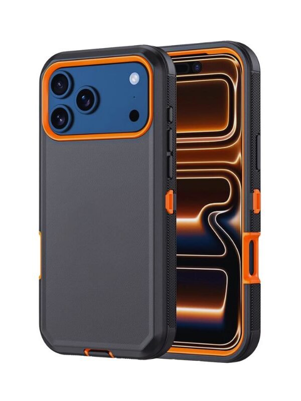 Case Uso Rudo Negro con Naranja Iphone 17 Pro Max