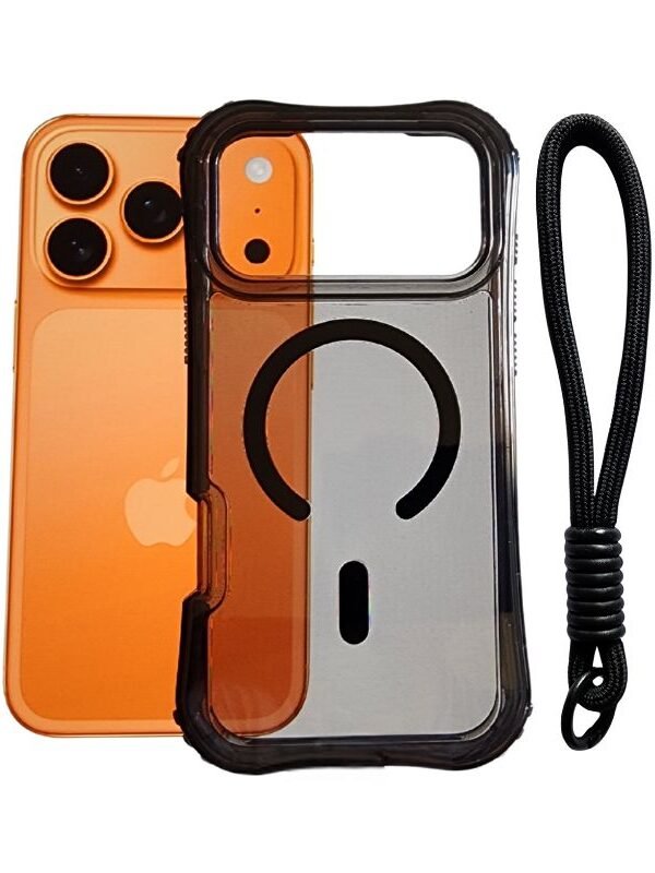 Case Negro con Magsafe y correa para Iphone 17 Pro Max