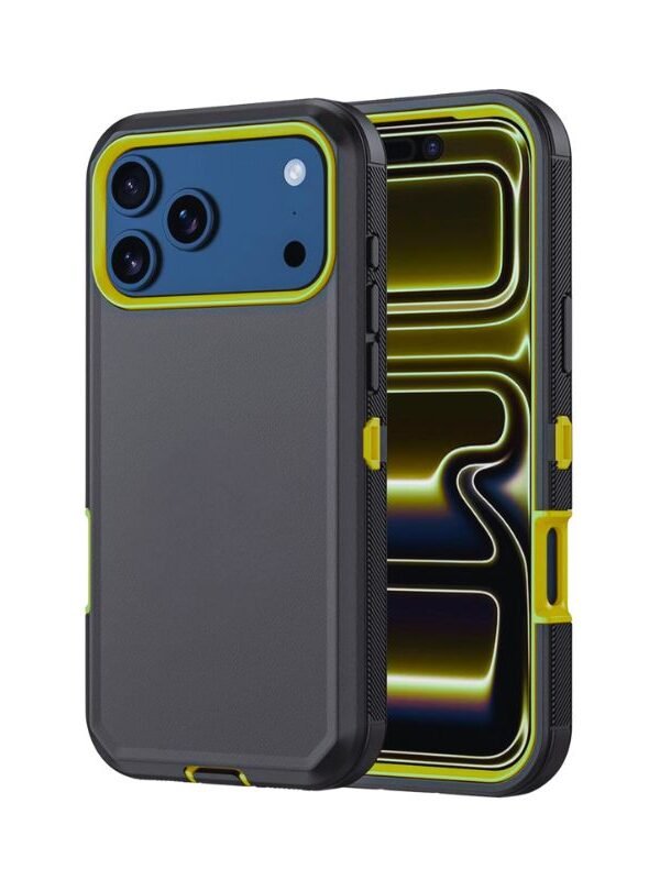 Case Uso Rudo Gris con Verde Iphone 17 Pro Max