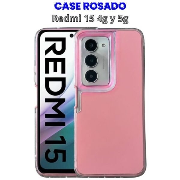 Case Rosa Xiaomi Redmi 15 4g y 5g