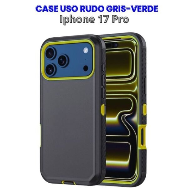 Case Uso Rudo Gris-Verde Iphone 17 Pro