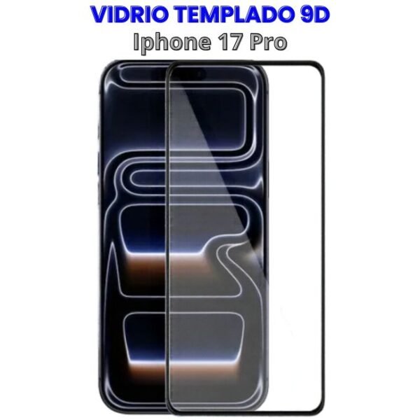 Vidrio Templado 9D Iphone 17 Pro