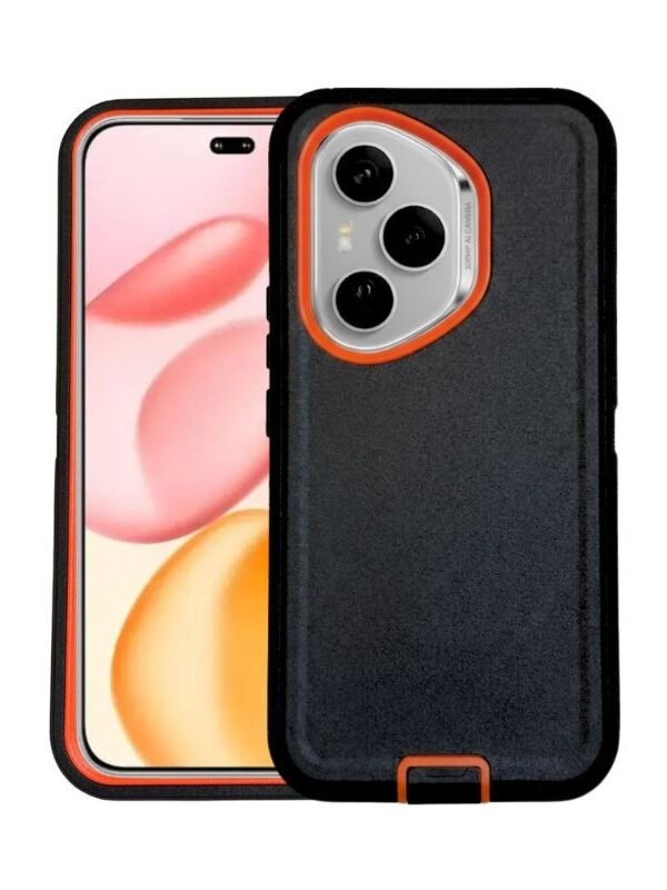 Case Uso Rudo Negro con Naranja Honor 400 Pro