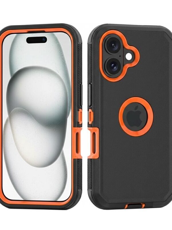 Case Uso Rudo Negro con Naranja Iphone 17 Normal