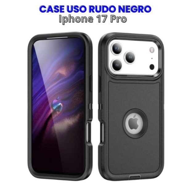 Case Uso Rudo Negro Iphone 17 Pro