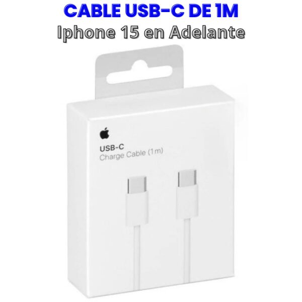 Cable para IPhone Usb-c a Usb-c de 1 metro