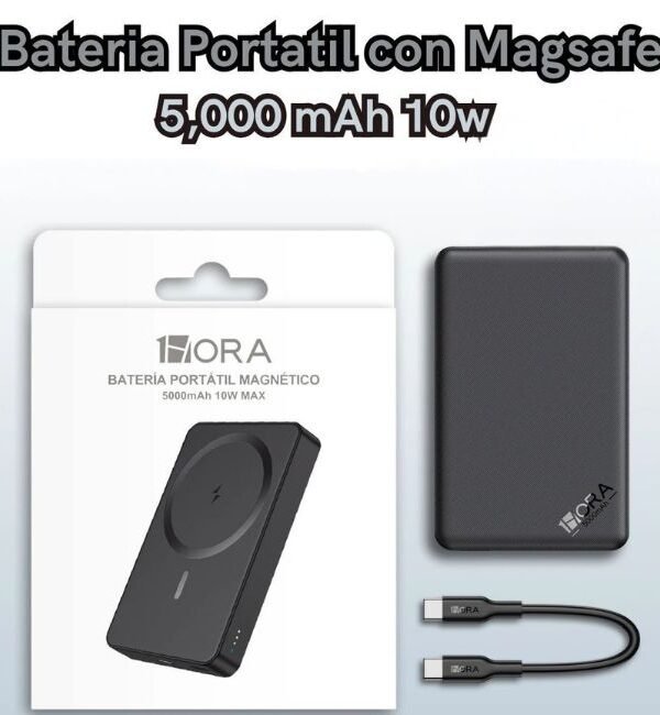 Bateria Portatil con Magsafe 5000mAh 1hora GAR276 10W color negro