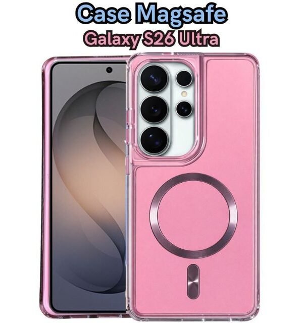 Case ShockProof Rosado con Magsafe para S26 Ultra