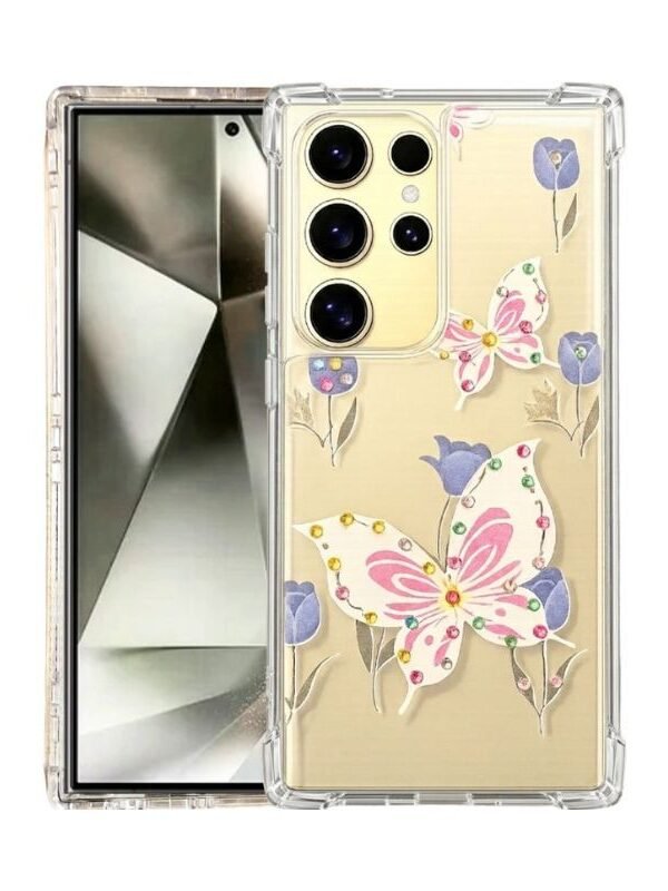 Case de Mariposa Blanca para S24 Ultra