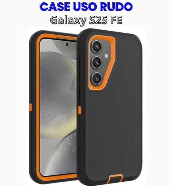 Case Uso Rudo Negro con Naranja Galaxy S25 FE