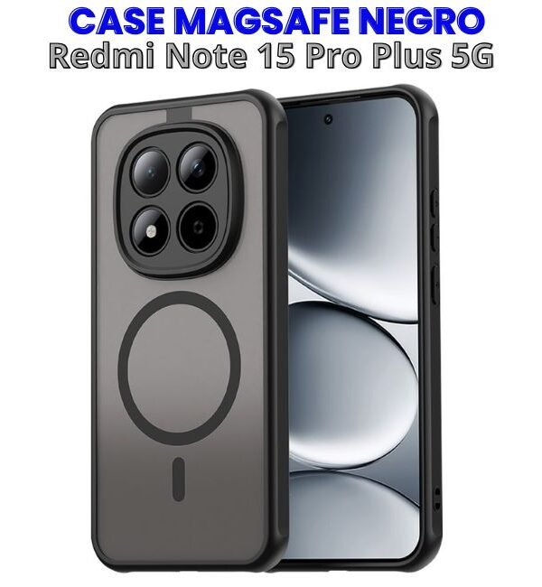 Case MagSafe Negro para Redmi Note 15 Pro Plus 5g