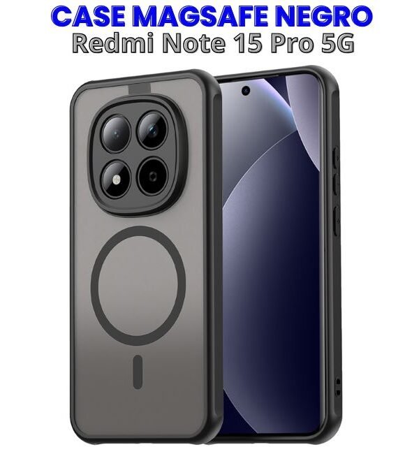 Case MagSafe Negro para Redmi Note 15 Pro 5g