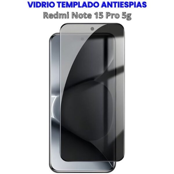 Vidrio Templado Antiespias Redmi Note 15 Pro 5g
