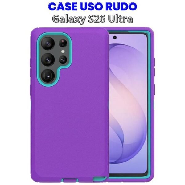 Case Uso Rudo Morado con Celeste S26 Ultra