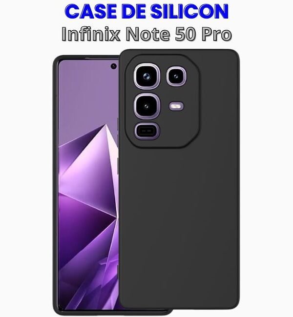 Case de Silicon Negro Infinix Note 50 Pro