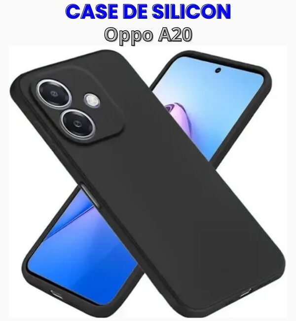 Case de Silicon Negro Oppo A20