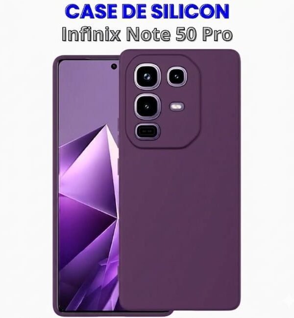 Case de Silicon Morado Infinix Note 50 Pro