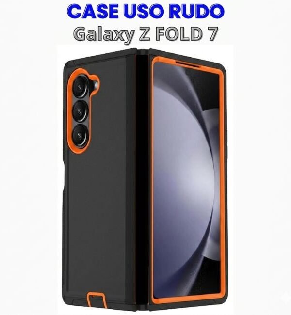 4(37) Case Uso Rudo Negro con Naranja Galaxy Z Fold 7