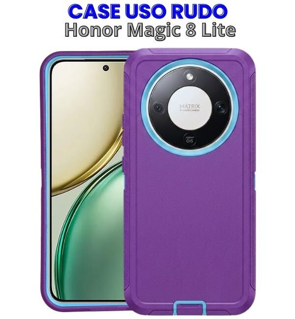 8(7) Case Uso Rudo Morado con Celeste para Honor Magic 8 Lite