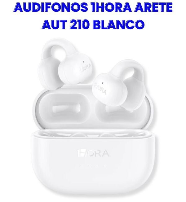 17 Audifonos Inalambricos tipo Arete Aut210 1hora Blancos