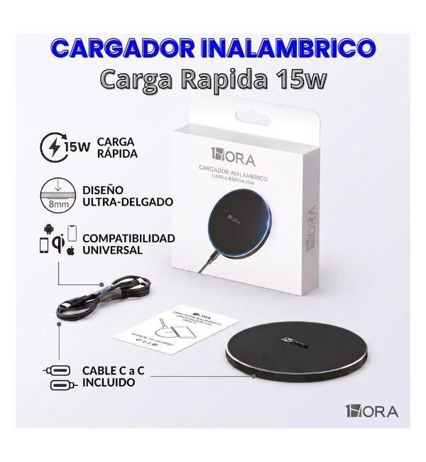 Cargador MagSafe Tipo C 1hora 15w Carga Rapida