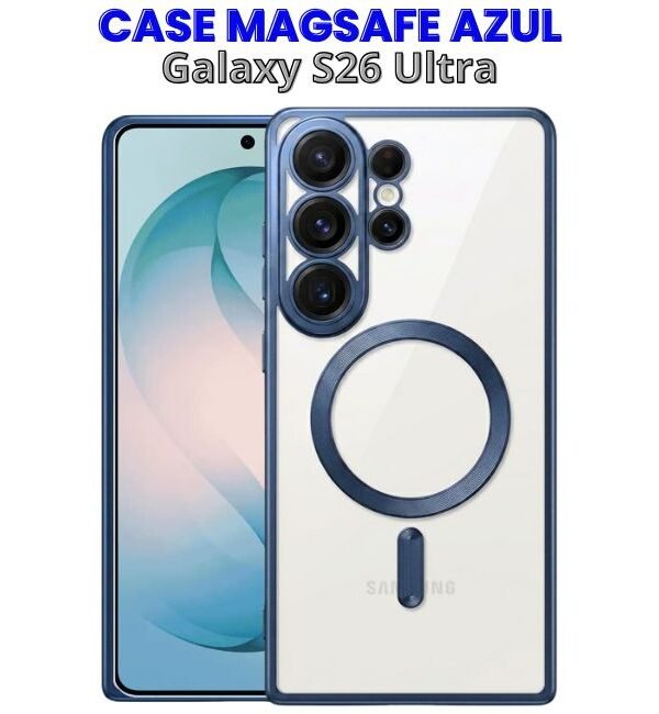 Case con Magsafe Azul S26 Ultra
